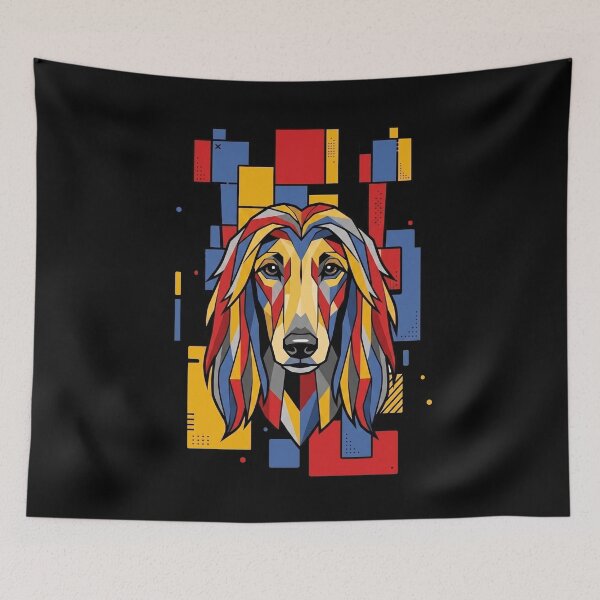Item preview, Funny Afghan Hound Colorful Blocks Geometric Art Mom Dad Kids designed and sold by FurryHavenPH.