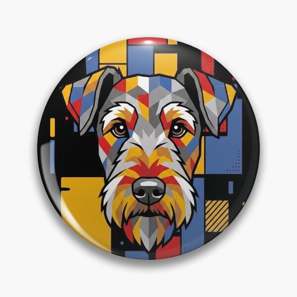 Item preview, Funny Airedale Terrier Colorful Blocks Geometric Art Mom Dad Kids designed and sold by FurryHavenPH.