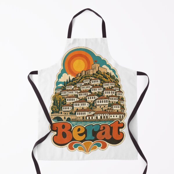 Item preview, Berat Albania Travel Souvenir - Retro Illustration designed and sold by VisualArtsOasis.