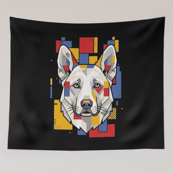 Item preview, Funny Akbash Colorful Blocks Geometric Art Mom Dad Kids designed and sold by FurryHavenPH.