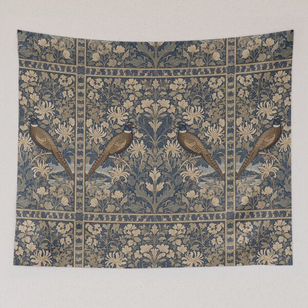 Item preview,  Beautiful William Morris nature with birds inspired pattern design tapestry lovely designed and sold by Vintage Designs +.