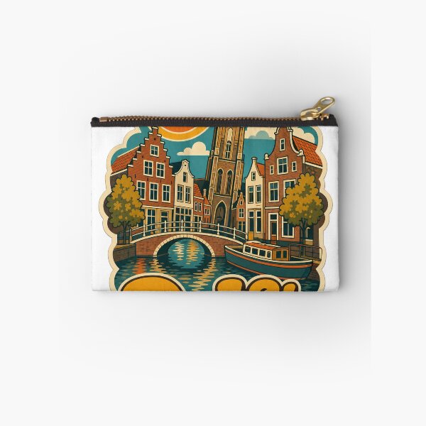 Item preview, Delft Netherlands Travel Souvenir - Retro Illustration designed and sold by VisualArtsOasis.