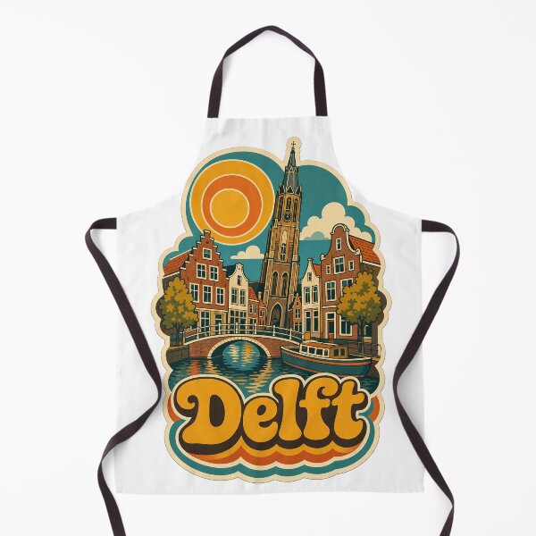 Item preview, Delft Netherlands Travel Souvenir - Retro Illustration designed and sold by VisualArtsOasis.