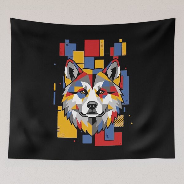 Item preview, Funny Akita Colorful Blocks Geometric Art Mom Dad Kids designed and sold by FurryHavenPH.