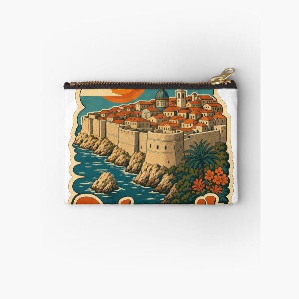 Item preview, Dubrovnik Croatia Travel Souvenir - Retro Illustration designed and sold by VisualArtsOasis.
