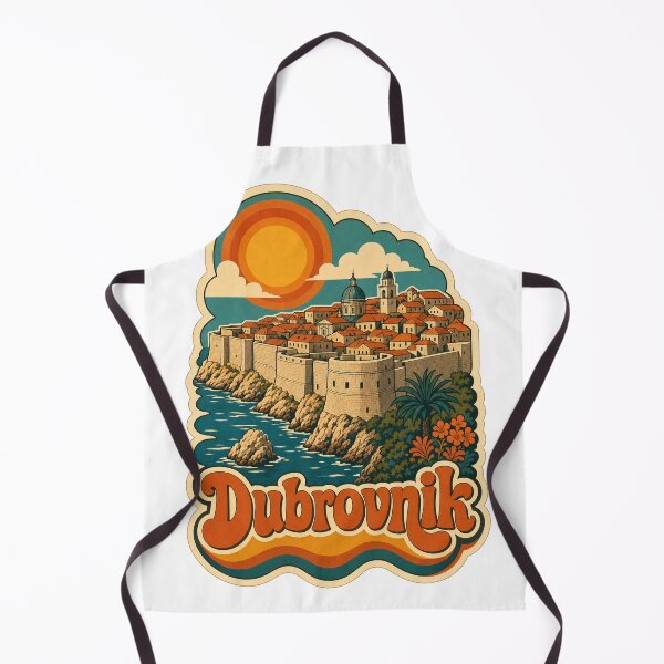 Item preview, Dubrovnik Croatia Travel Souvenir - Retro Illustration designed and sold by VisualArtsOasis.