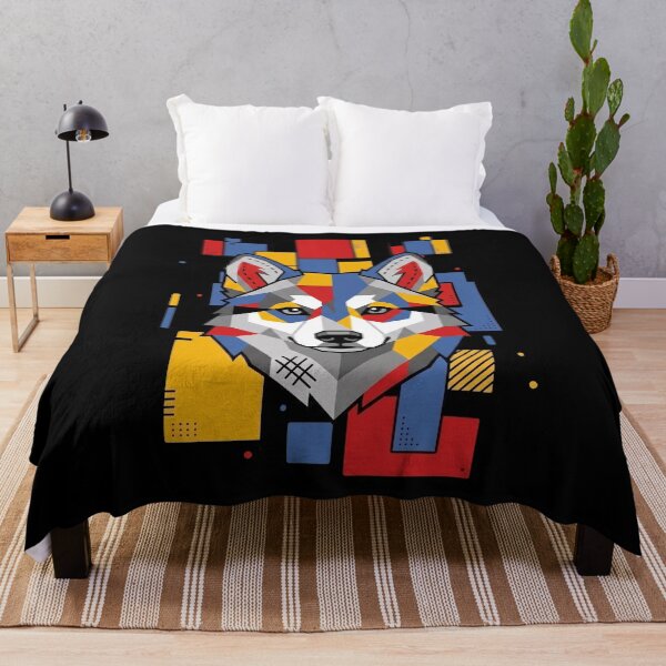 Item preview, Funny Alaskan Klee Kai Colorful Blocks Geometric Art Mom Dad Kids designed and sold by FurryHavenPH.