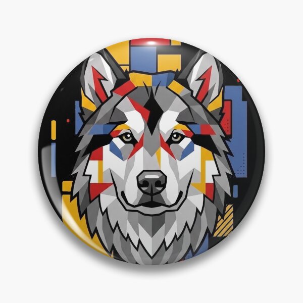 Item preview, Funny Alaskan Malamute Colorful Blocks Geometric Art Mom Dad Kids designed and sold by FurryHavenPH.