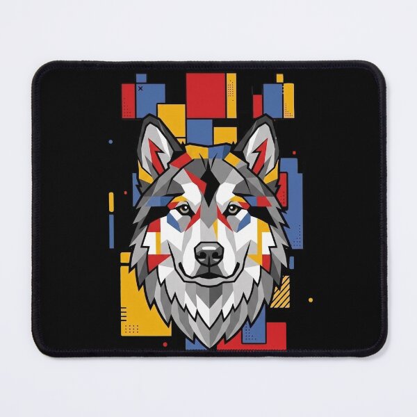 Item preview, Funny Alaskan Malamute Colorful Blocks Geometric Art Mom Dad Kids designed and sold by FurryHavenPH.