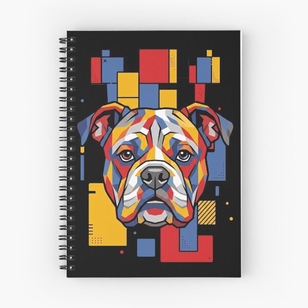 Item preview, Funny American Bulldog Colorful Blocks Geometric Art Mom Dad Kids designed and sold by FurryHavenPH.