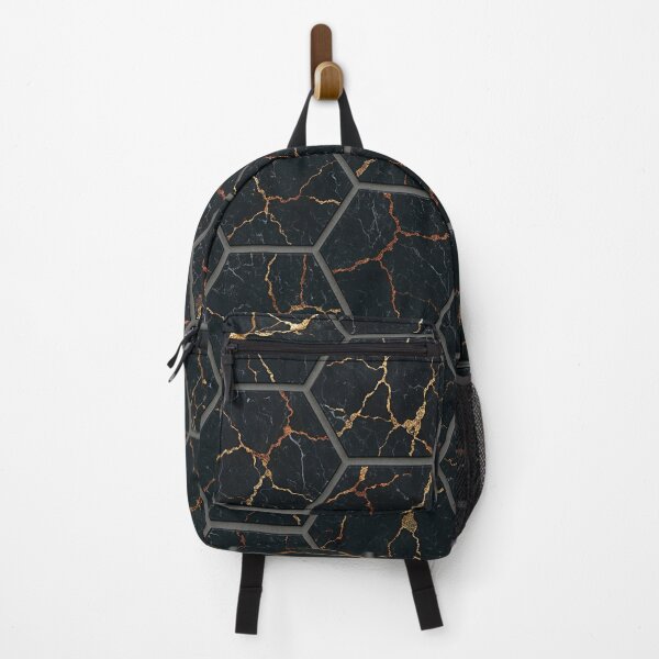 Item preview, Luxury Black and Gold Marble Hexagon Tile Pattern designed and sold by Aimaniia666.