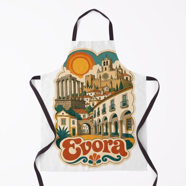 Item preview, Evora Portugal Travel Souvenir - Retro Illustration designed and sold by VisualArtsOasis.