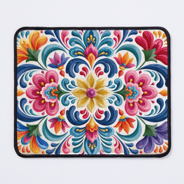 Item preview, Mexican Talavera Floral Pattern | Colorful Folk Art Design designed and sold by MythicMood.