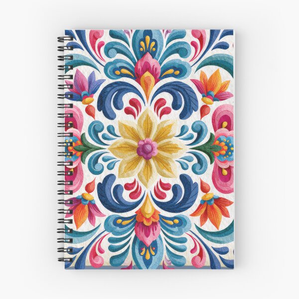 Item preview, Mexican Talavera Floral Pattern | Colorful Folk Art Design designed and sold by MythicMood.