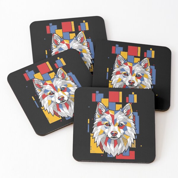 Item preview, Funny American Eskimo Colorful Blocks Geometric Art Mom Dad Kids designed and sold by FurryHavenPH.