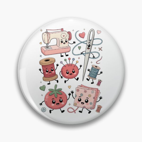 Item preview, Kawaii Sewing Supplies Characters designed and sold by jkrphoto.