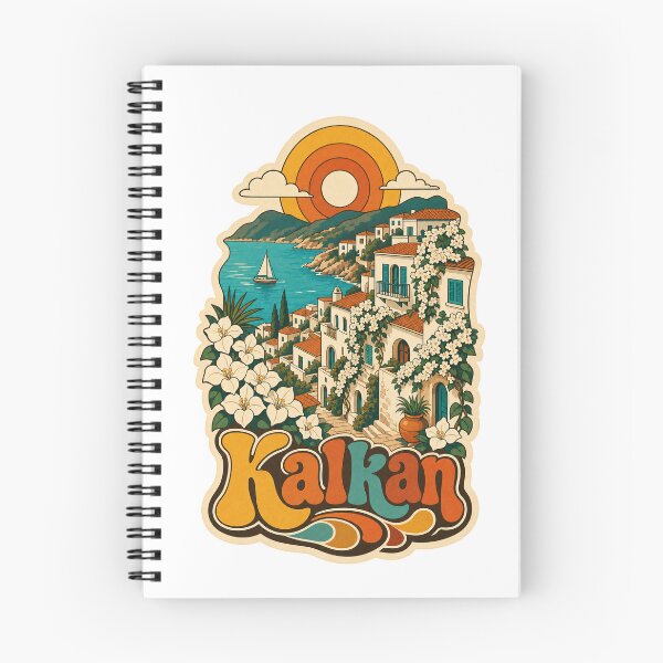 Item preview, Kalkan Turkey Travel Souvenir - Retro Illustration designed and sold by VisualArtsOasis.