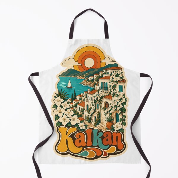 Item preview, Kalkan Turkey Travel Souvenir - Retro Illustration designed and sold by VisualArtsOasis.
