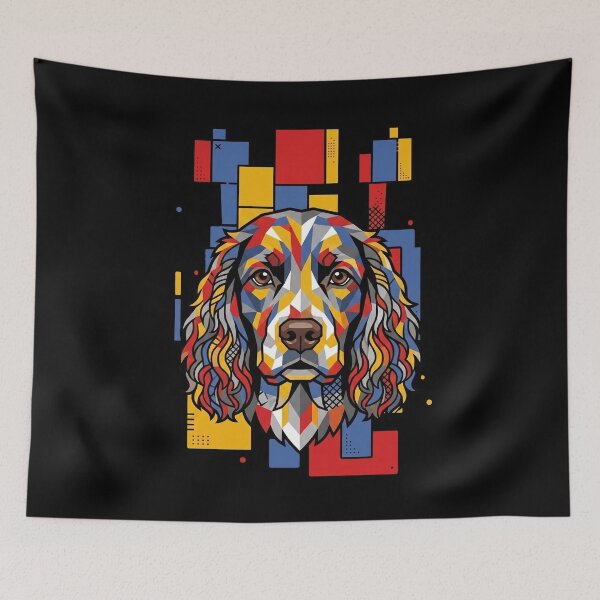 Item preview, Funny American Water Spaniel Colorful Blocks Geometric Art Mom Dad Kids designed and sold by FurryHavenPH.