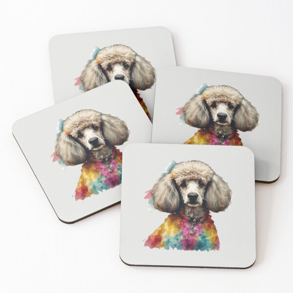 Item preview, Geometric Poodle - Modern Pet Art designed and sold by Tklezardesigns.