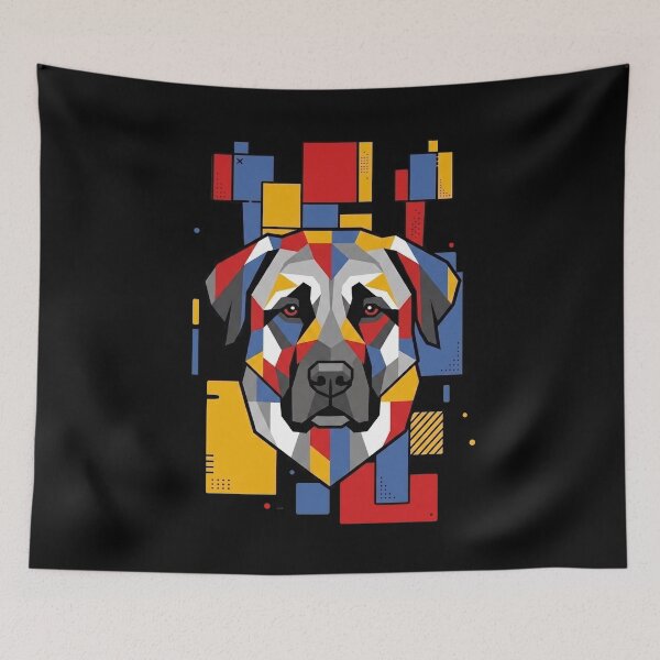 Item preview, Funny Anatolian Shepherd Colorful Blocks Geometric Art Mom Dad Kids designed and sold by FurryHavenPH.