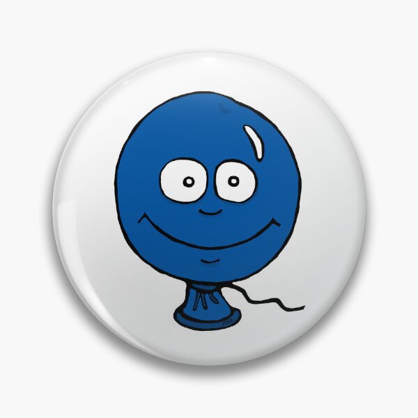 Item preview, Cute Blue Balloon Cartoon | Funny Happy Anxious Object Sticker designed and sold by MyxaART.