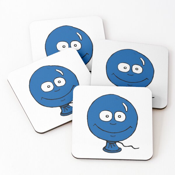 Item preview, Cute Blue Balloon Cartoon | Funny Happy Anxious Object Sticker designed and sold by MyxaART.