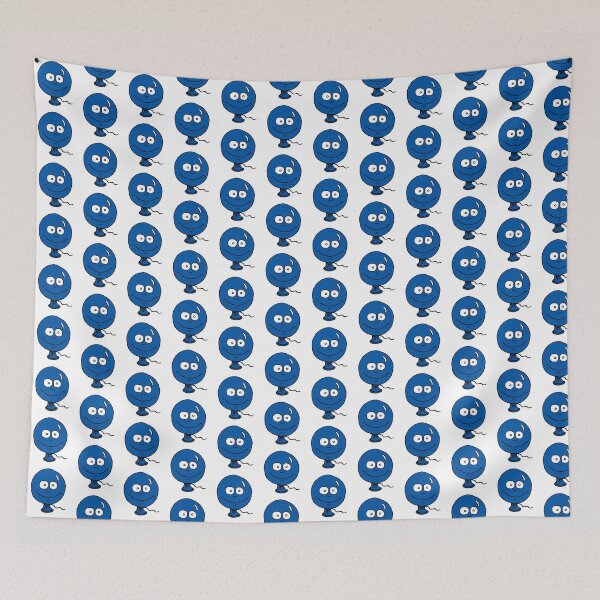 Item preview, Cute Blue Balloon Cartoon | Funny Happy Anxious Object Sticker designed and sold by MyxaART.