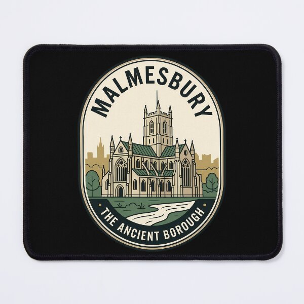 Item preview, Malmesbury Abbey Ancient Borough Vintage Travel Emblem designed and sold by k3rstman1.