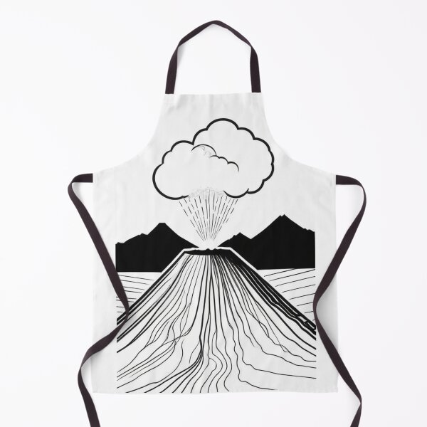 Item preview, Art - Volcano, Woodcut Aesthetic of the 1960s designed and sold by Reverso-Design.