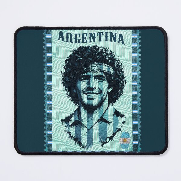 Item preview, Argentina Football Legend Vintage Postage Stamp Art designed and sold by Youngkev-arts.