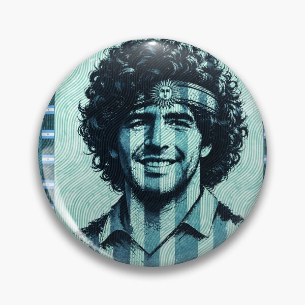 Item preview, Argentina Football Legend Vintage Postage Stamp Art designed and sold by Youngkev-arts.