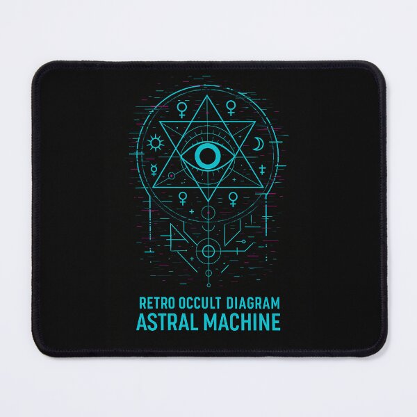 Item preview, Astral Machine – Retro Occult Diagram designed and sold by JupiterGlitchEmpire.