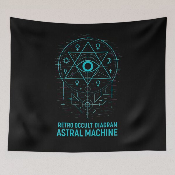 Item preview, Máquina Astral – Diagrama Retro Oculto designed and sold by JupiterGlitchEmpire.