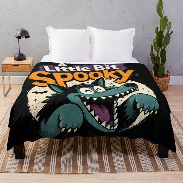 Item preview, A Little Bit Spooky Cute Halloween Werewolf Cartoon Art designed and sold by DrawHandArt.