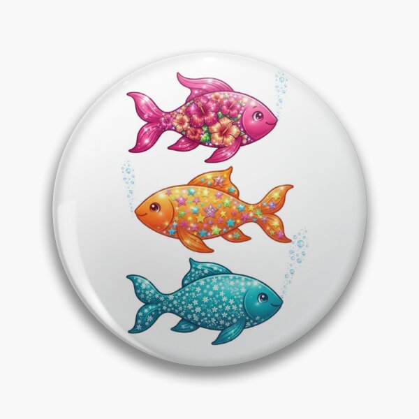 Item preview, Floral and Sparkling Fantasy Fish Collection designed and sold by VibranPalette.