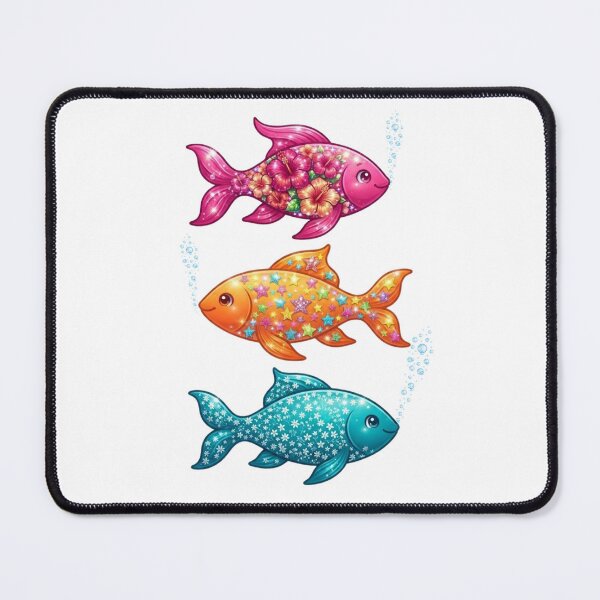 Item preview, Floral and Sparkling Fantasy Fish Collection designed and sold by VibranPalette.
