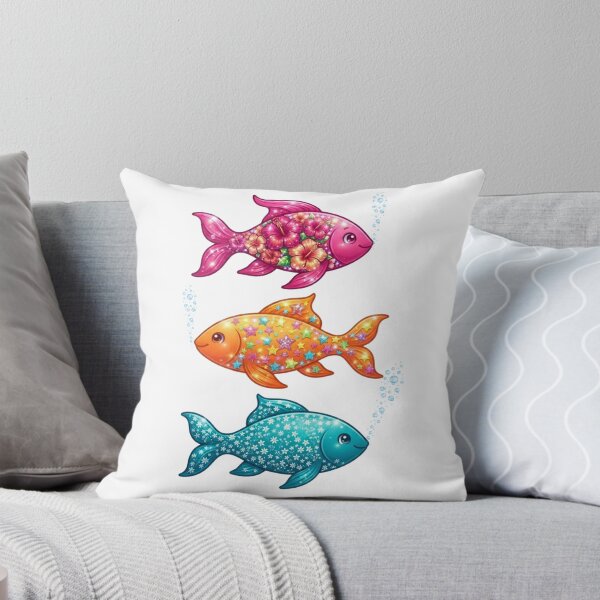 Item preview, Floral and Sparkling Fantasy Fish Collection designed and sold by VibranPalette.