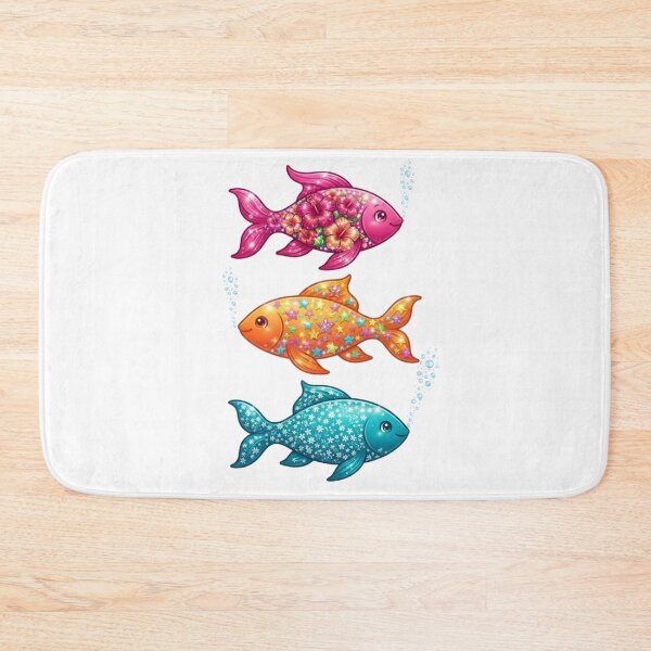 Item preview, Floral and Sparkling Fantasy Fish Collection designed and sold by VibranPalette.