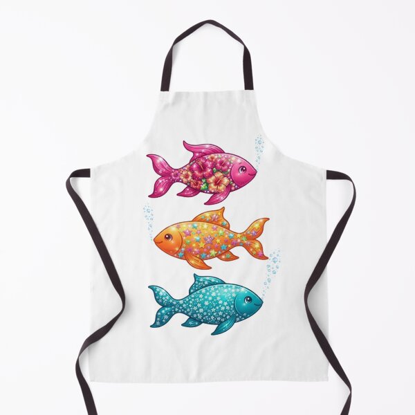 Item preview, Floral and Sparkling Fantasy Fish Collection designed and sold by VibranPalette.