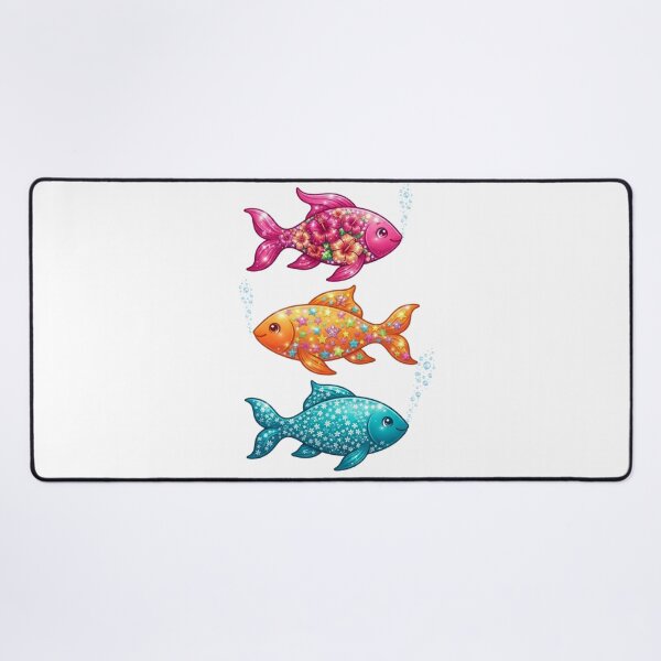 Item preview, Floral and Sparkling Fantasy Fish Collection designed and sold by VibranPalette.