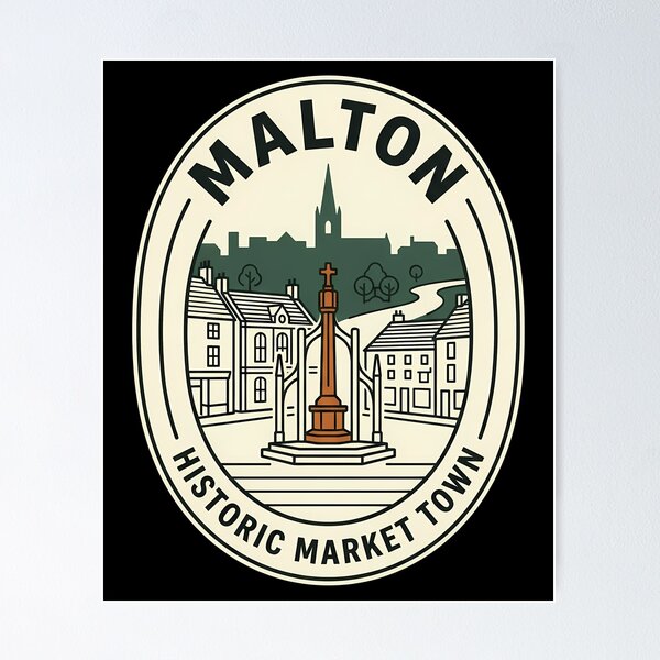 Item preview, Malton Historic Market Town Vintage Travel Emblem designed and sold by k3rstman1.