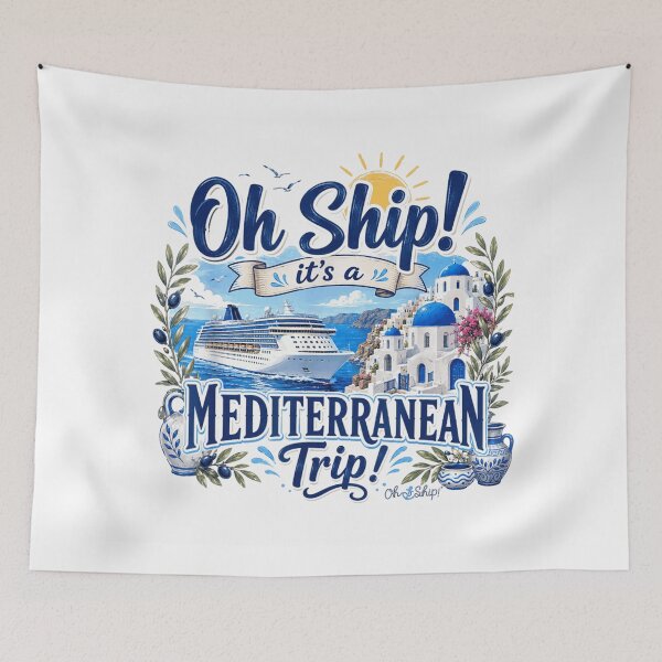 Item preview, Oh Ship Its A Mediterranean Cruise Trip Vacation Greece Island Travel Tee designed and sold by KistanosMeka.