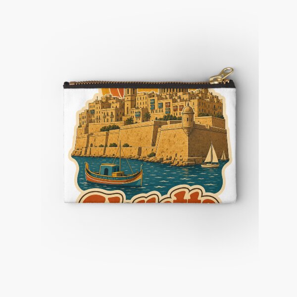 Item preview, Valletta Malta Travel Souvenir - Retro Illustration designed and sold by VisualArtsOasis.