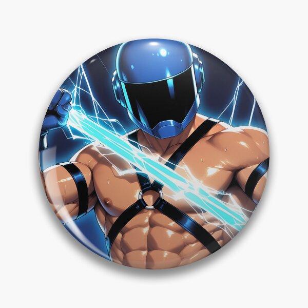 Item preview, Cyberpunk Warrior with Energy Blade – Blue Sci-Fi Action Illustration designed and sold by ZhivanCrimson.