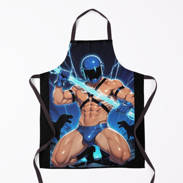 Item preview, Cyberpunk Warrior with Energy Blade – Blue Sci-Fi Action Illustration designed and sold by ZhivanCrimson.