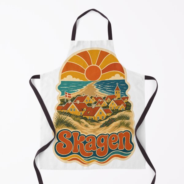 Item preview, Skagen Denmark Travel Souvenir - Retro Illustration designed and sold by VisualArtsOasis.