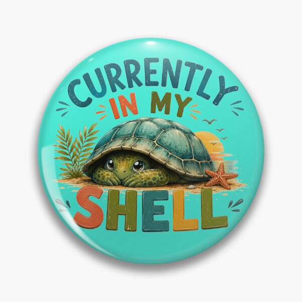 Item preview, Currently In My Shell – Cute Introvert Turtle Art designed and sold by Evelashop.