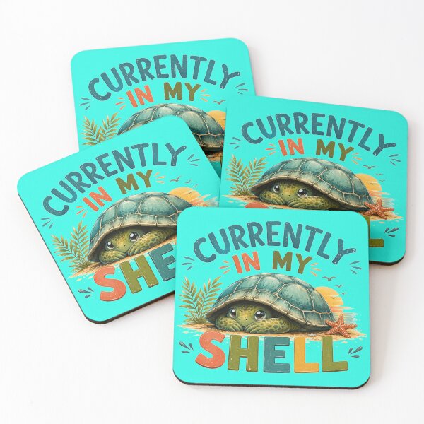 Item preview, Currently In My Shell – Cute Introvert Turtle Art designed and sold by Evelashop.