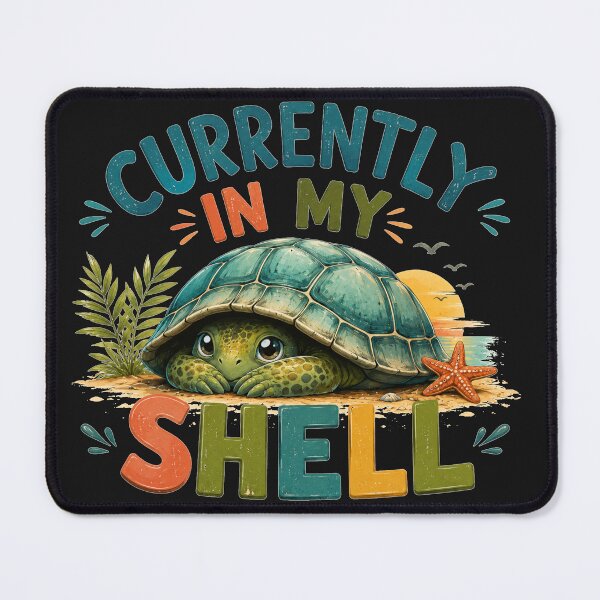 Item preview, Currently In My Shell – Cute Introvert Turtle Art designed and sold by Evelashop.